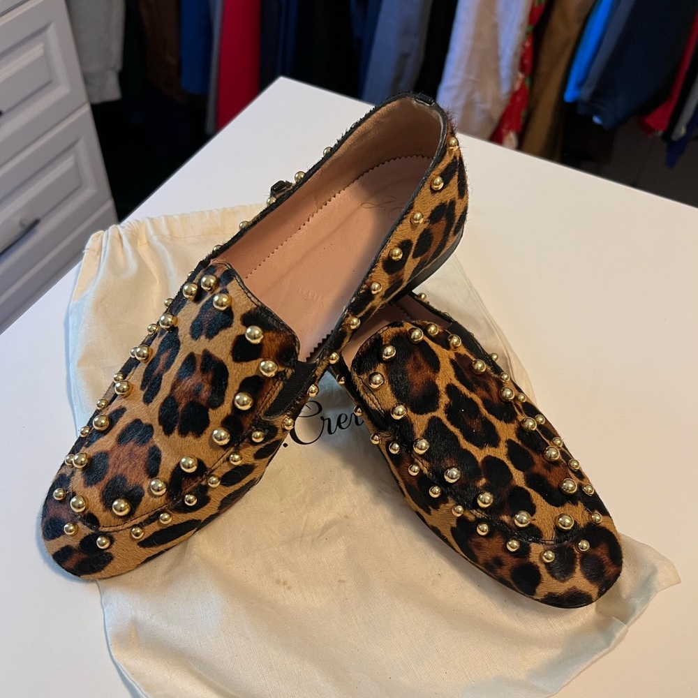Jcrew Leopard loafers
